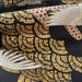 Coupon Tissu Japonais - Grues Dorées sur Noir Élégant - NAKA FABRICS Tissus Naka Fabrics 