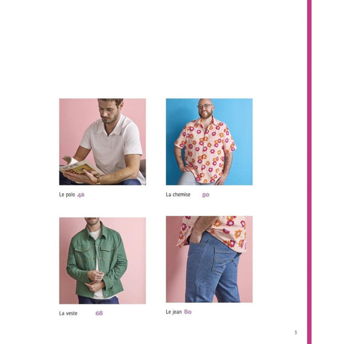 COUTURE HOMMES - LES BASIQUES A COUDRE - MODELES DU XS A 3 XL Livre Éditions marie claire 