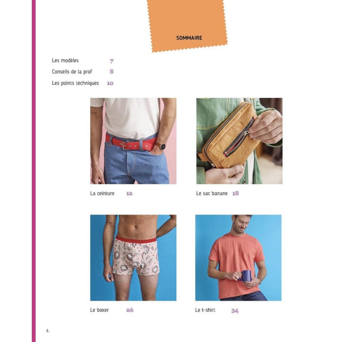 COUTURE HOMMES - LES BASIQUES A COUDRE - MODELES DU XS A 3 XL Livre Éditions marie claire 