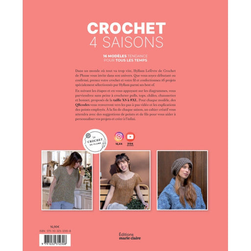 CROCHET 4 SAISONS - 16 MODELES TENDANCE POUR TOUS LES TEMPS Livre Éditions marie claire 