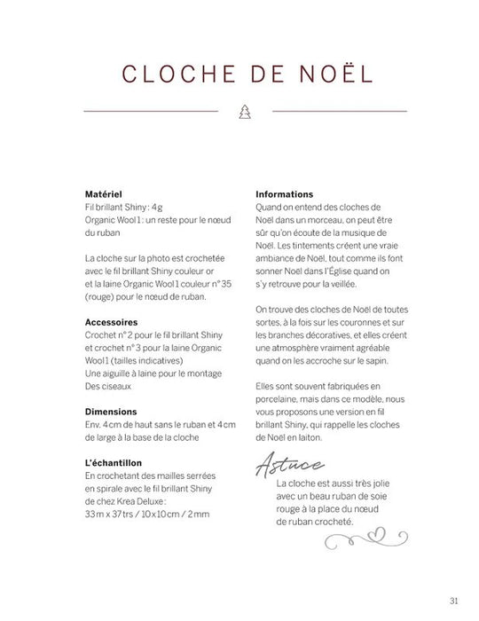 DECO DE NOEL AU CROCHET - 10 CREATIONS POUR UNE AMBIANCE CHALEUREUSE Livre Marabout 