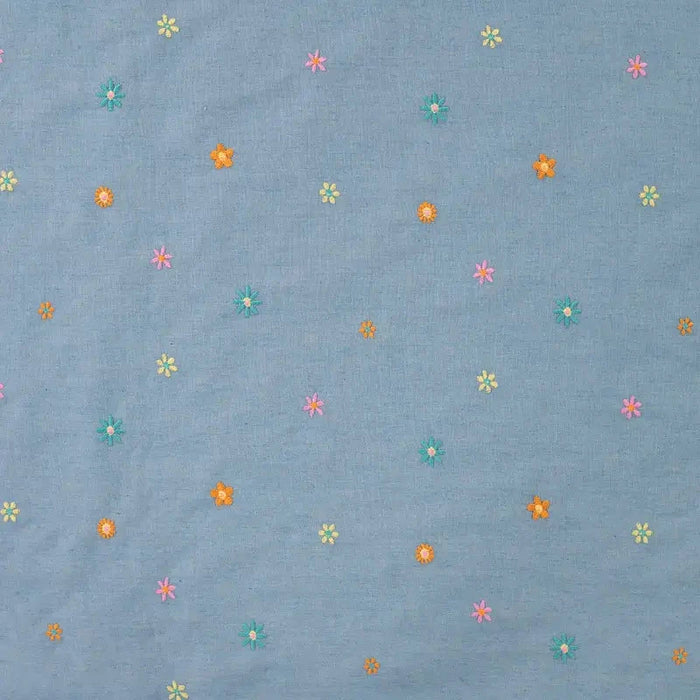 Denim Embroidery Tissus Quality Textiles 