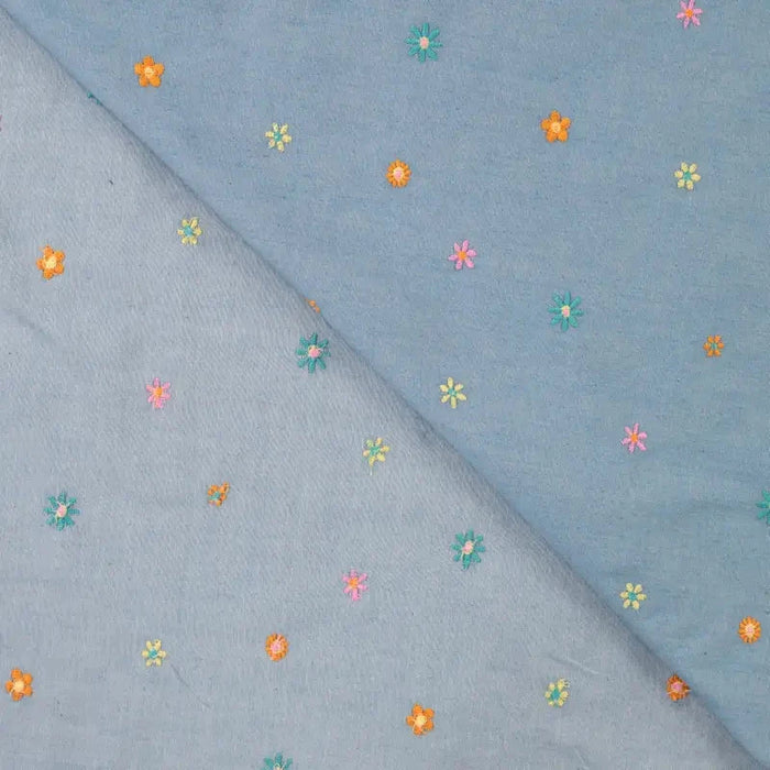 Denim Embroidery Tissus Quality Textiles 