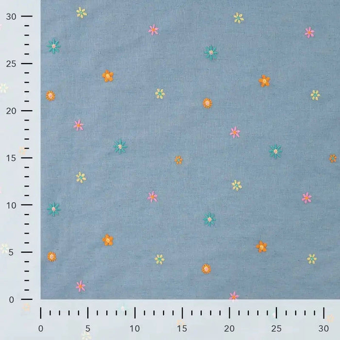 Denim Embroidery Tissus Quality Textiles 