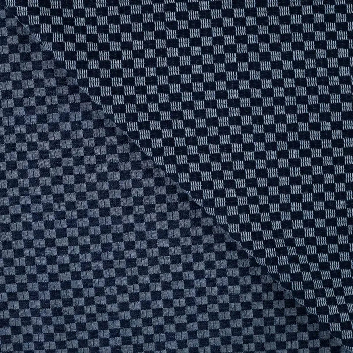 Denim Jacquard Check Tissus Quality Textiles 