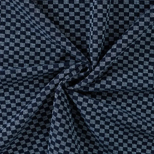 Denim Jacquard Check Tissus Quality Textiles 