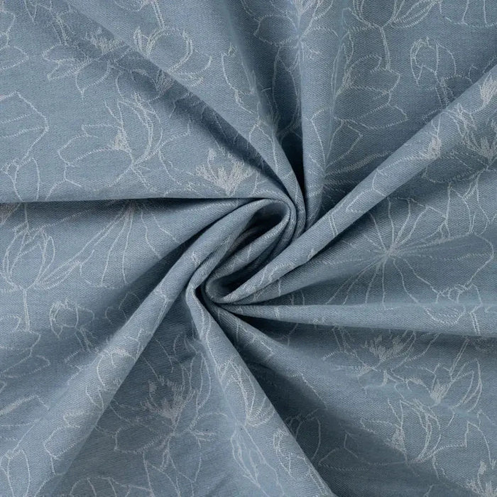 Denim Jacquard Flowers Tissus Quality Textiles 