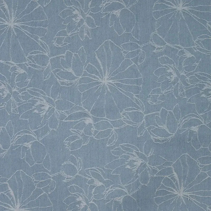 Denim Jacquard Flowers Tissus Quality Textiles 