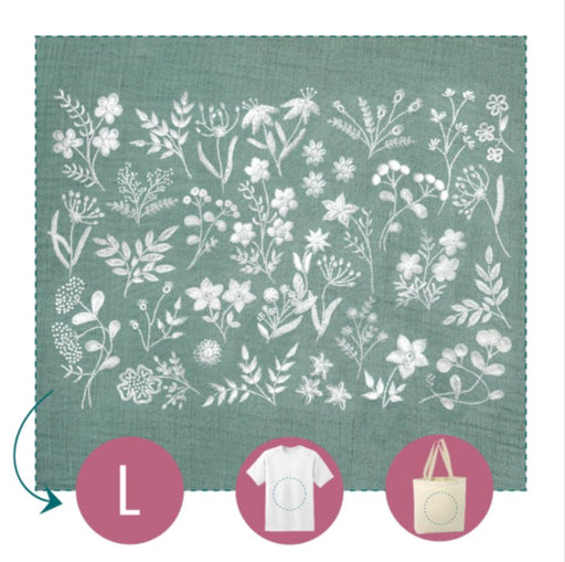 EASY CUSTO - Planche fleurie Jeannette - Kit Un chat dans l'aiguille - fabrication 100% française Broderie Un chat dans l'aiguille 