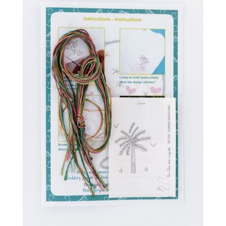 EASY CUSTO -Summer adventures - Kit Un chat dans l'aiguille - fabrication 100% française Broderie Un chat dans l'aiguille 