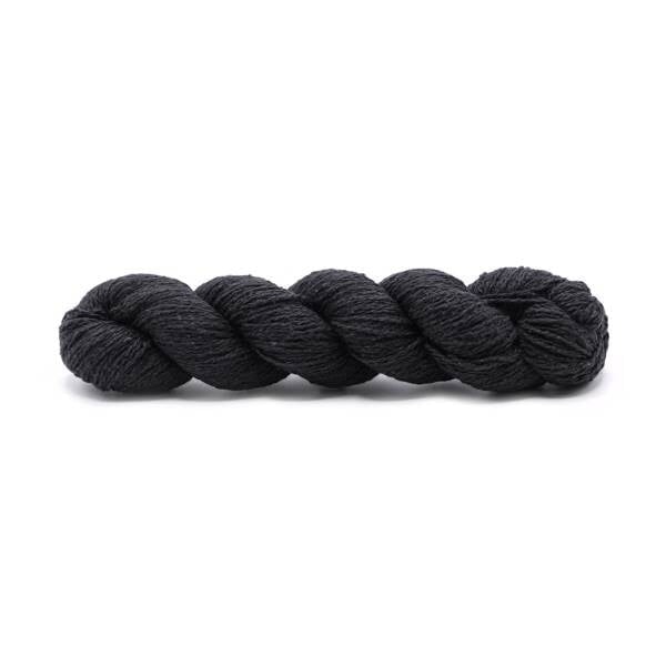 Echeveau 50g - 100% soie - Bourette - Spun Silk world Tricot Maison du Haut Mercier 0133-CHROME BLACK 