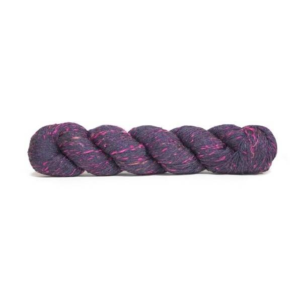 Echeveau 50g - 100% soie - Tangled - Spun Silk world Tricot Maison du Haut Mercier 0092-HAPPY VIOLET 