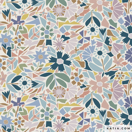 Ecoviscose Mosaic Tile Tissus Katia 