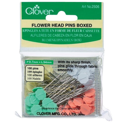 Epingles tête fleur - Boîte 100 - Clover Mercerie Clover 