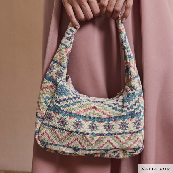 Ethnic Jacquard Aqua Jacquard Tissus Katia 
