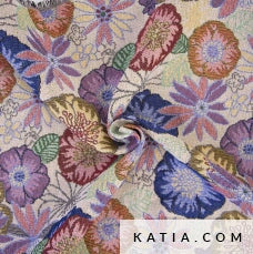 Ethnic Jacquard Flowers Jacquard Tissus Katia 
