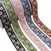 Galon jacquard fleurs et feuilles- Taille 25mm Rubanerie Stéphanoise 