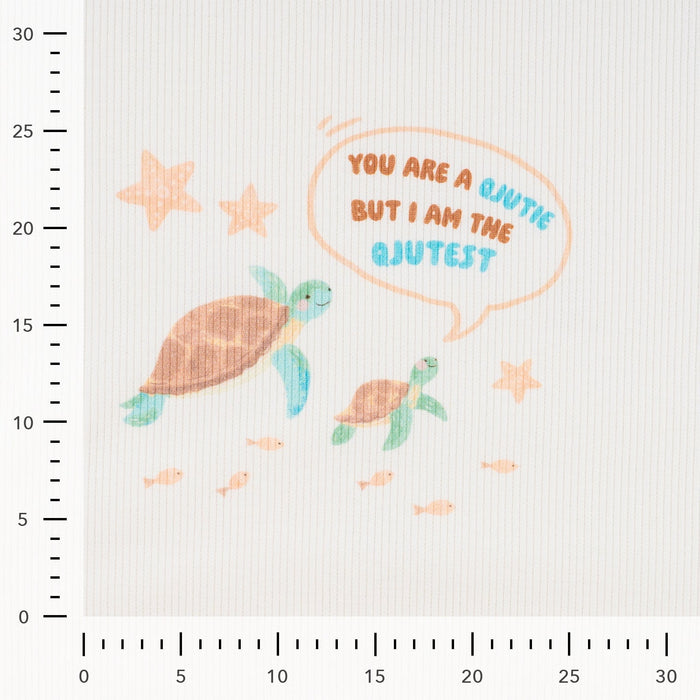 Jersey côtelé - Turtle Ecru - Panneau 60cm Tissus Quality Textiles 