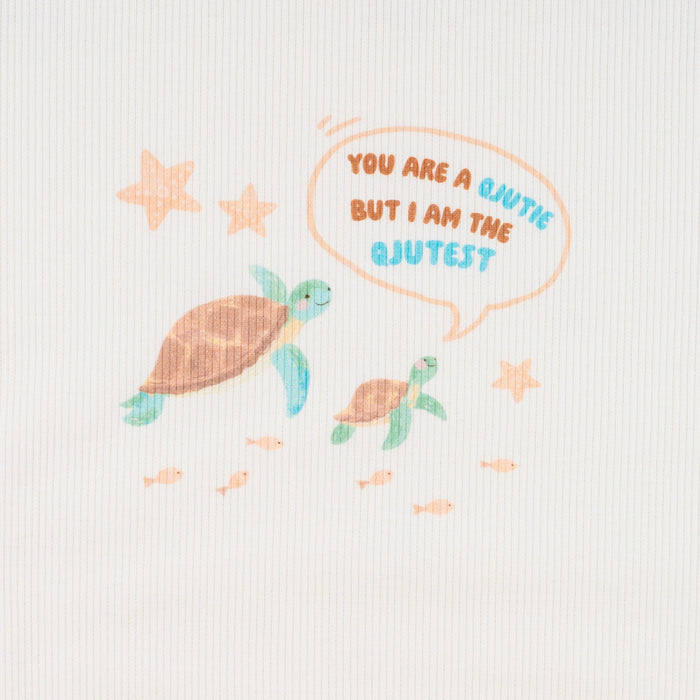 Jersey côtelé - Turtle Ecru - Panneau 60cm Tissus Quality Textiles 