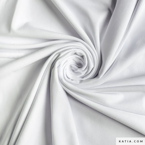 Jersey uni Bio Tissus Katia 0 - Blanc 