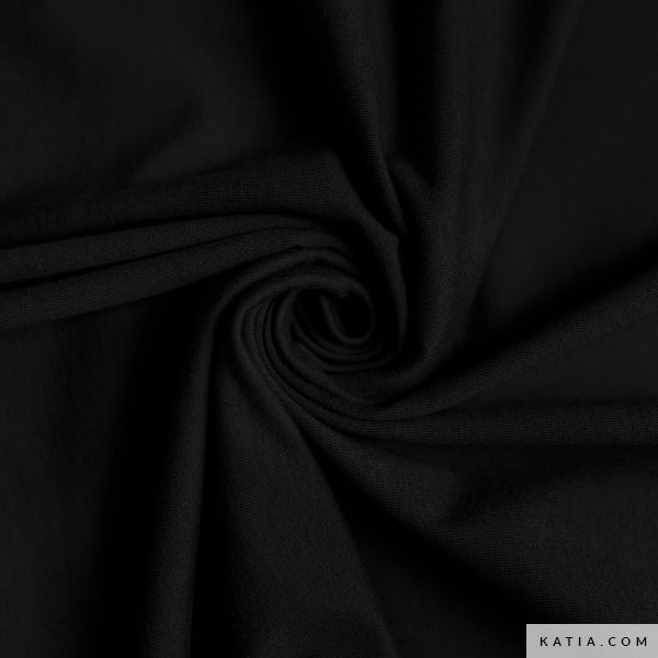 Jersey uni Bio Tissus Katia 18 - Noir 