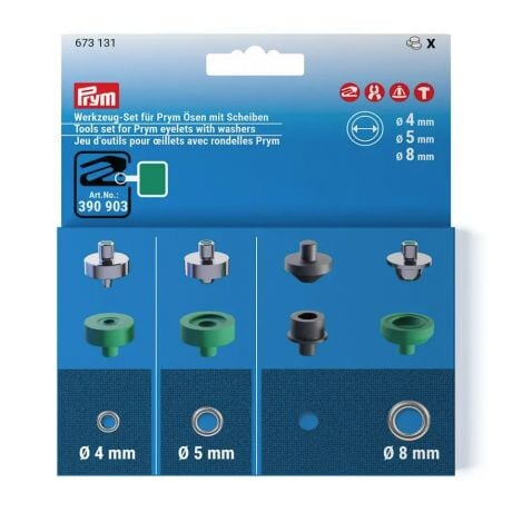 Jeu d'outils œillets rondelles 4+5+8mm PRYM Mercerie Prym 