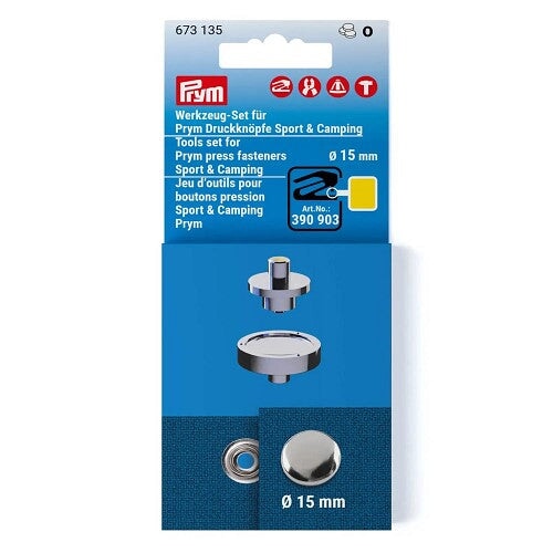 Jeu d'outils pour boutons pression : Sport & Camping : 15mm Mercerie Prym 