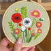 KIT BRODERIE AVEC TAMBOUR 15 CM - BOUQUET CHAMPETRE Broderie MILPOINT 