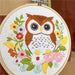 KIT BRODERIE AVEC TAMBOUR 15 CM - CHOUETTE FLEURIE Broderie MILPOINT 