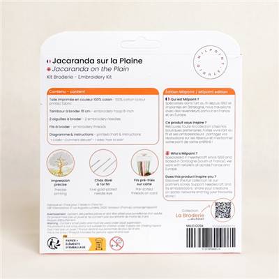 KIT BRODERIE AVEC TAMBOUR 15 CM - JACARANDA SUR LA PLAINE Broderie MILPOINT 