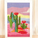 KIT CANEVAS COMPLET - DESSIN 20 X 30 CM - LE RIVAGE DES CACTUS Broderie MILPOINT 