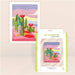 KIT CANEVAS COMPLET - DESSIN 20 X 30 CM - LE RIVAGE DES CACTUS Broderie MILPOINT 