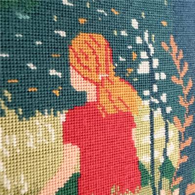 KIT CANEVAS COMPLET - DESSIN 40 X 50 CM - CLAIRIERE PAISIBLE Broderie MILPOINT 