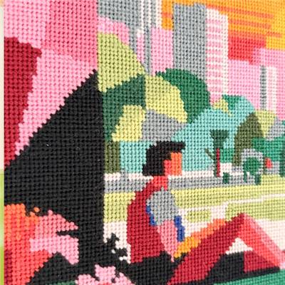 KIT CANEVAS COMPLET - DESSIN 40 X 50 CM - PARC AU CREPUSCULE Broderie MILPOINT 