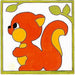 Kit de canevas enfant - Ecureuil Broderie Margot 