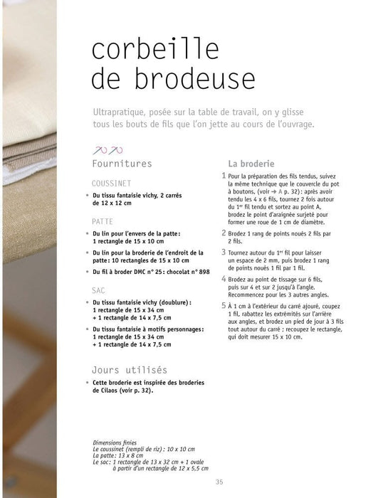 Livre broderie de jours Livre Le Temps Apprivoisé 