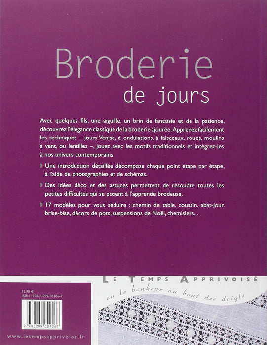 Livre broderie de jours Livre Le Temps Apprivoisé 