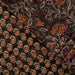 Matelassée Flowers & Leaves Dark Brown Tissus Quality Textiles 