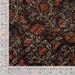 Matelassée Flowers & Leaves Dark Brown Tissus Quality Textiles 