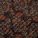 Matelassée Flowers & Leaves Dark Brown Tissus Quality Textiles 