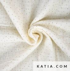 Mousseline Dew Drop Gold Dots Tissus Katia 