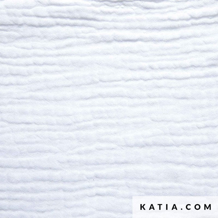 MOUSSELINE SOLID Tissus Katia 100 - Blanc 