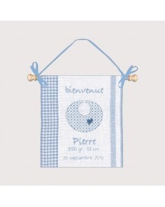 Naissance Bienvenue bleu - Kit de broderie - Le bonheur des dames Broderie Le bonheur des dames 