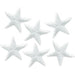 Patch - Ecusson 6 mini étoile blanche 1,2cm X 1,2cm Mercerie 3Bcom 