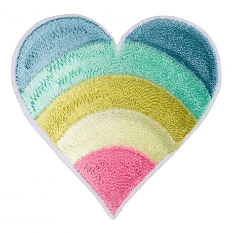 Patch - Ecusson coeur multicolore Mercerie 3Bcom 