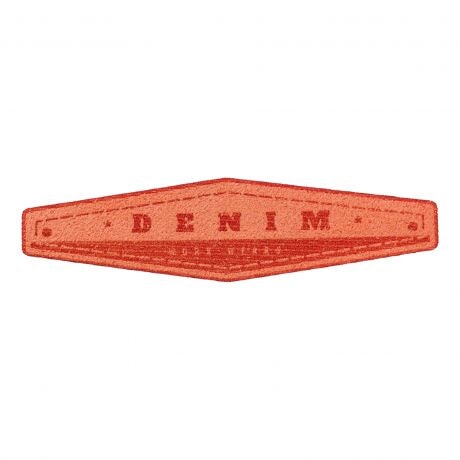 Patch - Ecusson denim orange Mercerie 3Bcom 