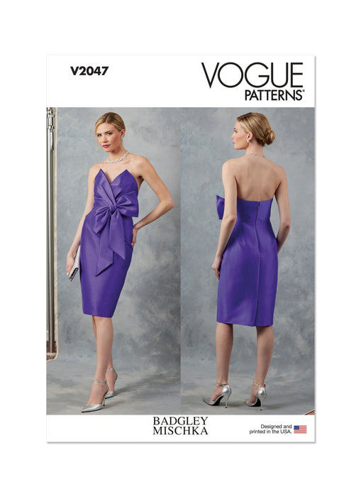 Patron Badgley Mischka - Bustier, Corsage, Robe Patron Vogue 