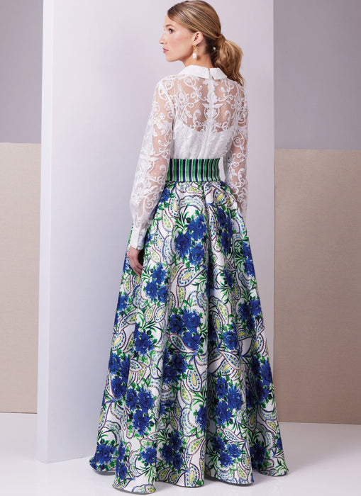 Patron Badgley Mischka - Ceinture, Corsage, Jupe, Robe Patron Vogue 