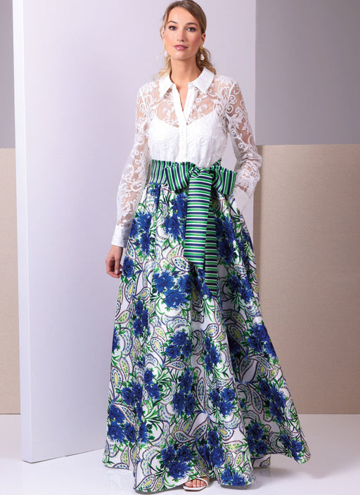 Patron Badgley Mischka - Ceinture, Corsage, Jupe, Robe Patron Vogue 