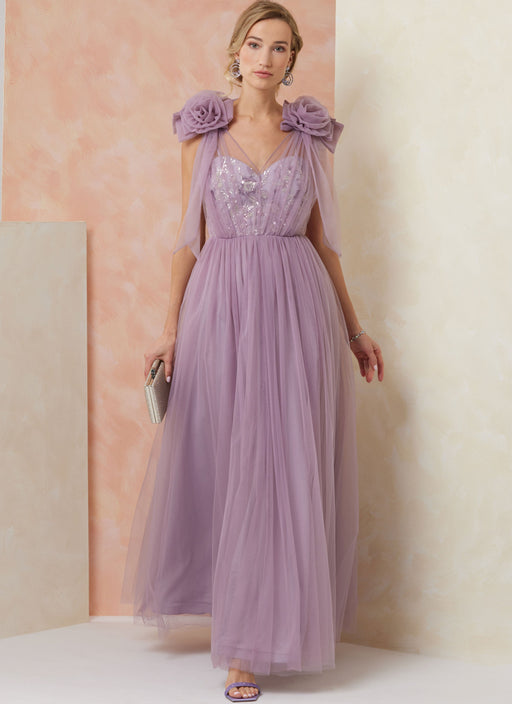 Patron Badgley Mischka - Ceinture, Corsage, Robe Patron Vogue 